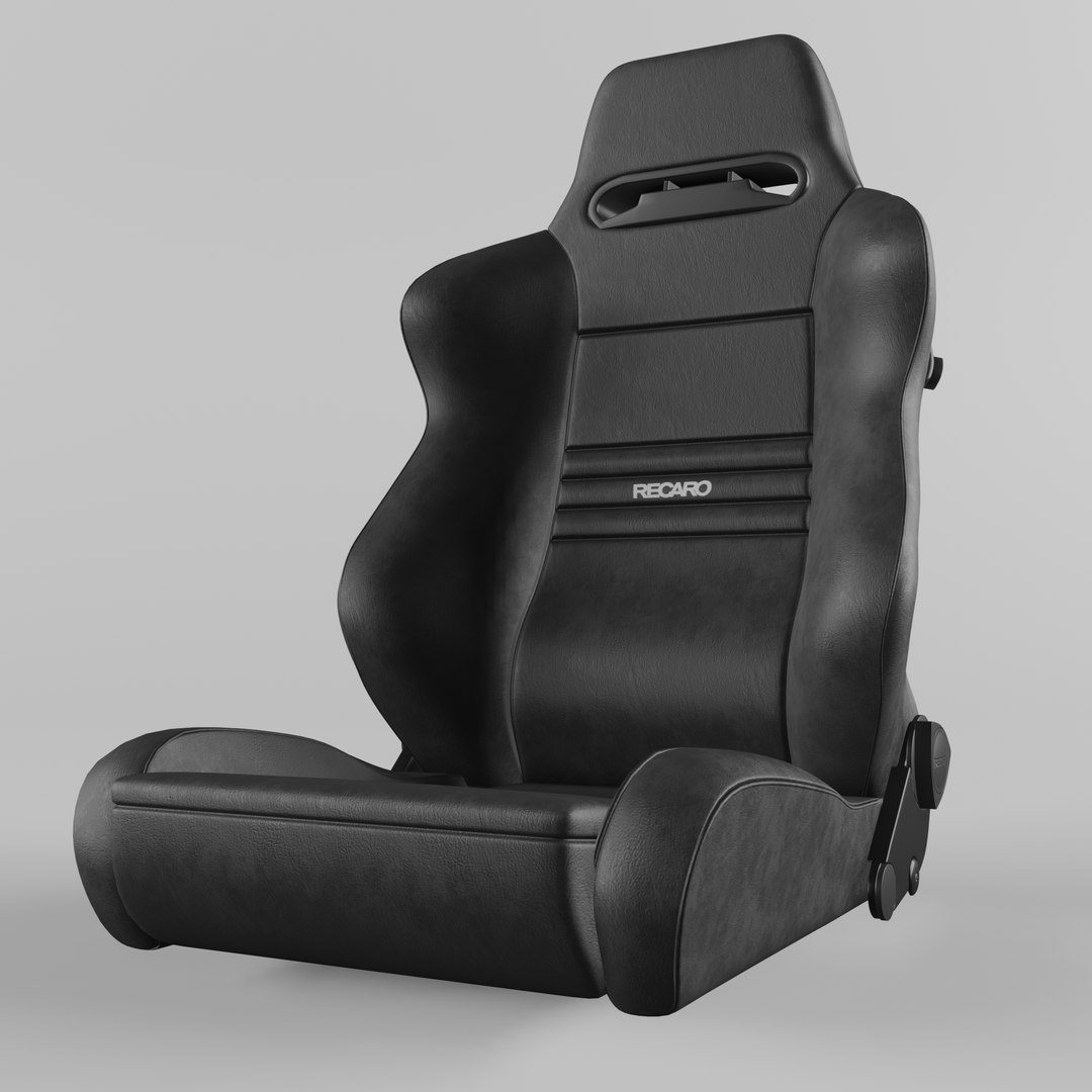 RECARO Speed Black Vinyl Seat 3D Model - TurboSquid 1773177