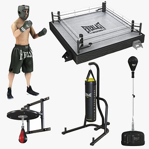 3D Boxer and Boxing Element Collection model