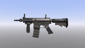 M4 Assault Rifle Low-poly 3D model