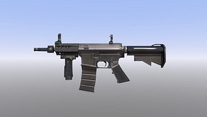 M4 Assault Rifle Low-poly 3D model