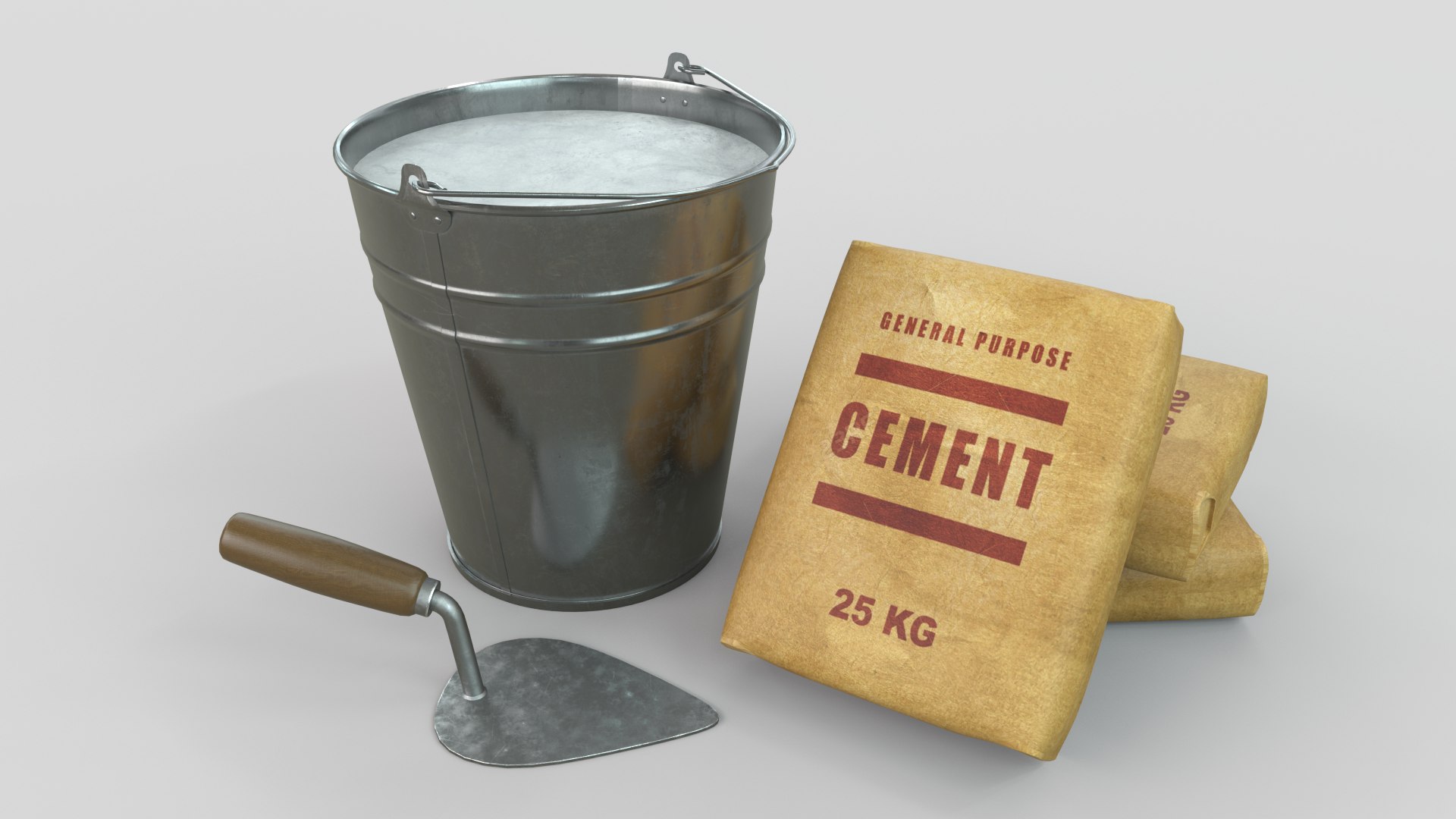 Trowel Bucket Bag Model - TurboSquid 1490619