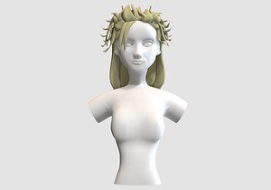 3D Blond Female Hairstyle