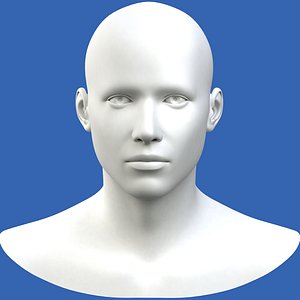 Realistic Man Head Model 3D model