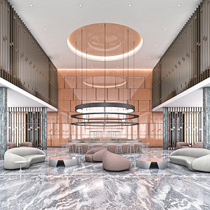 Hotel lobby 04 model