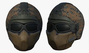 3D helmet sci fi model