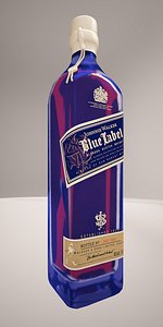 3d blue label model
