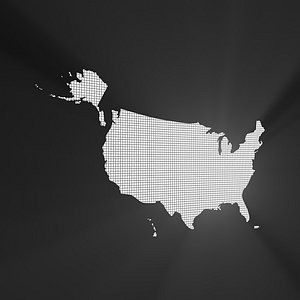 united states cutout 3D model