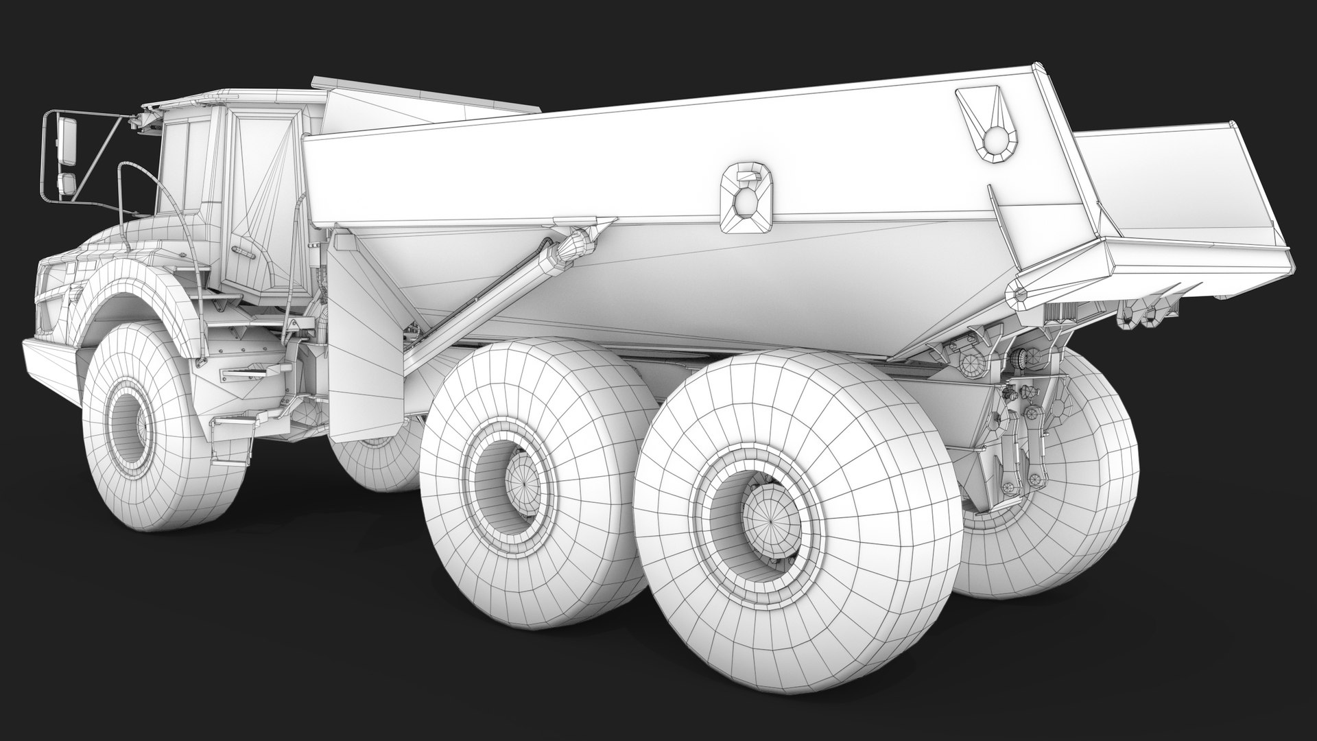 Articulated Mining Truck 04 All PBR Unity UE Textures 3D https://p.turbosquid.com/ts-thumb/X5/yT3lq2/Ts/miningtruck_wireframe03/jpg/1698659414/1920x1080/fit_q87/6a38e3ca662a125203d6c9b5ded995e1ab36ff5d/miningtruck_wireframe03.jpg