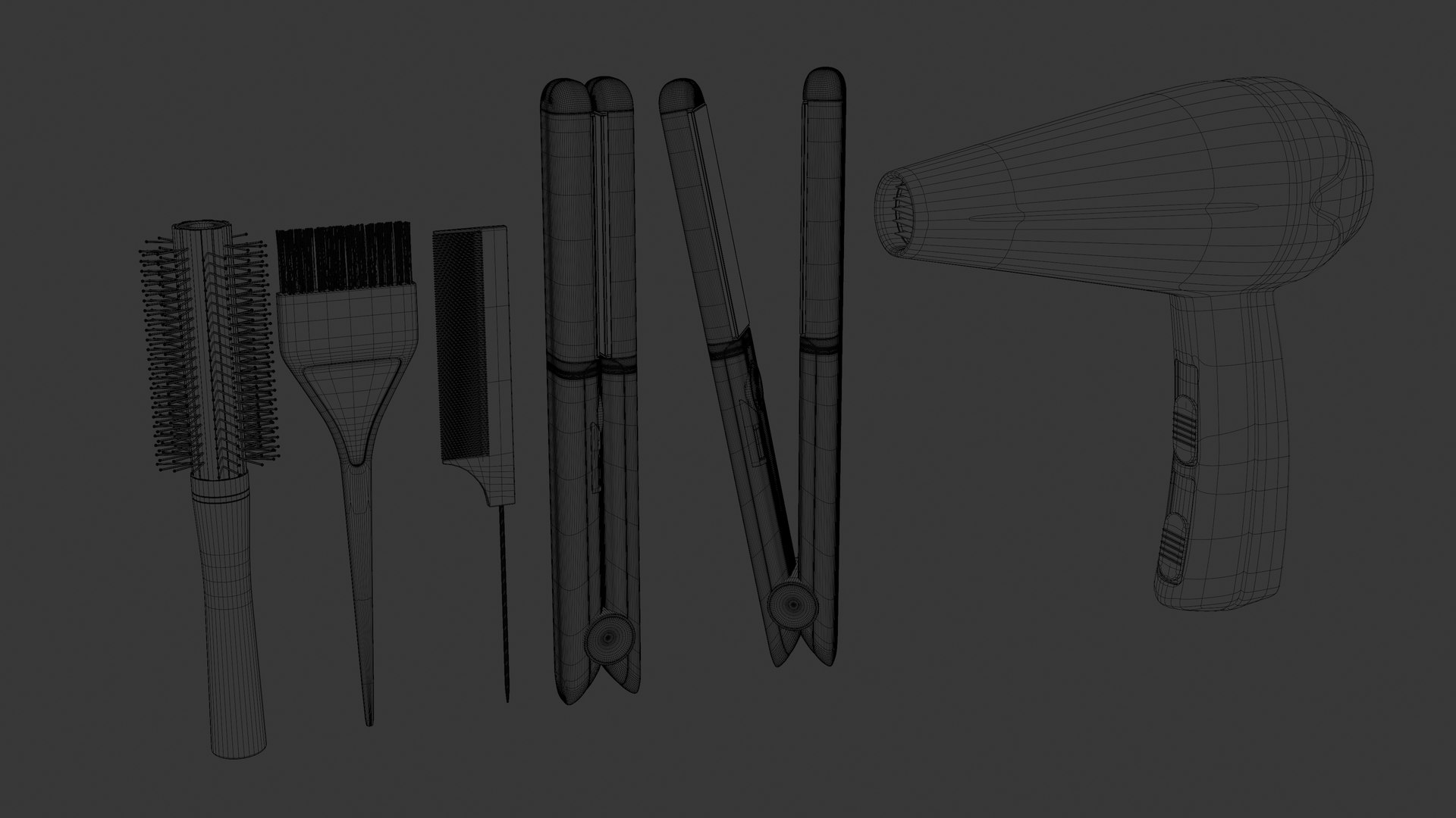 Hairdressing kit Hairbrush  Hair straightener Hair dryer 3D model https://p.turbosquid.com/ts-thumb/X6/1VwhUf/d4/6/png/1776437640/1920x1080/fit_q87/d3f9f2ac4e544dcce81419cc2c505c12858459ad/6.jpg