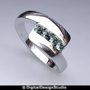 ring diamond 153 3d obj