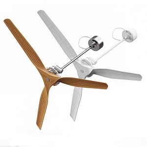 3d model 5 fans