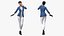 Asian Street Fashion Woman truquée pour Cinema 4D