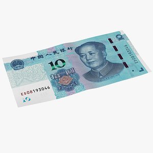 3D Chinese 10 Yuan 2019 Banknote