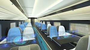 3D train interior games