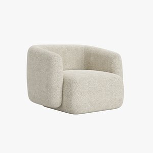 Modern Upholstered Armchair 3D model