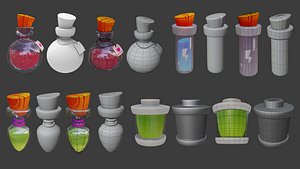 Potion or Poison Low-poly  3D model