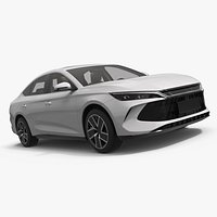 Sleek Hybrid Car with Sunroof White Simplified