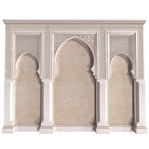 Oriental style arch Arabic wall Oriental Wall paneling 3D model