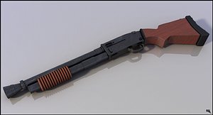 gun shotgun 3d model