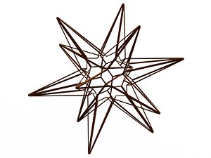 Wireframe Shape Great Triambic Icosahedron 3D model