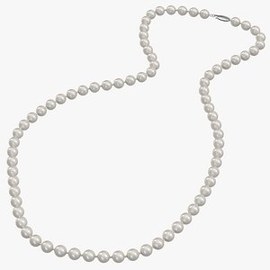 3d model pearl necklace
