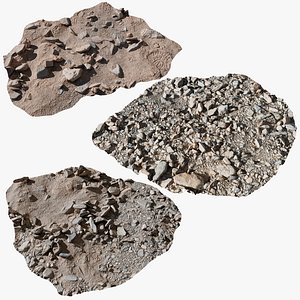 Rocky Riverbed Ground  Collection 3D Scanned model