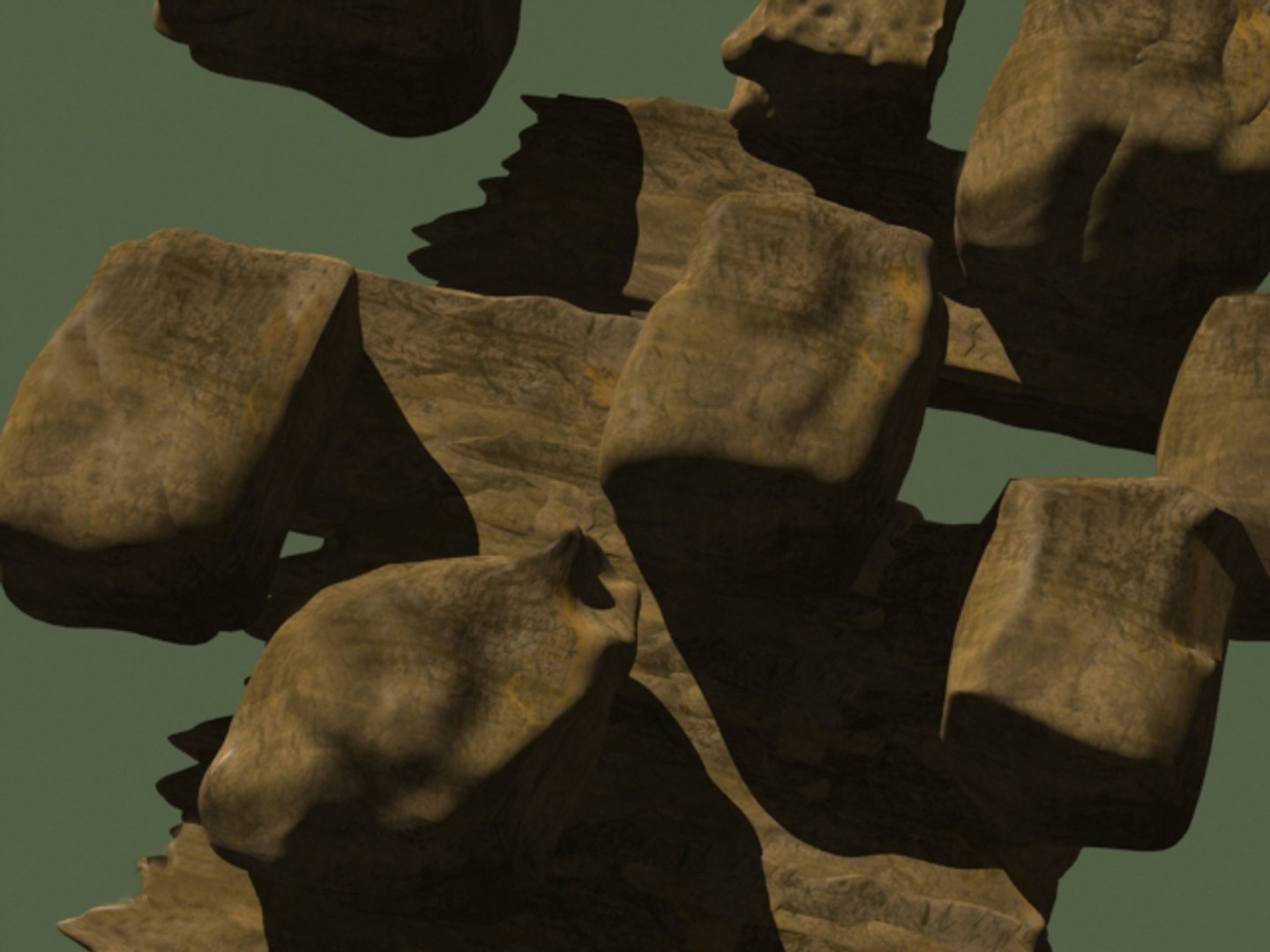 3d Model Rocks Rocky Surface