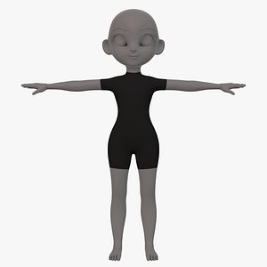 base mesh girl characterv08 3D model