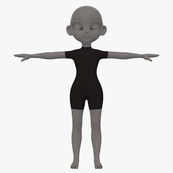 base mesh girl characterv08 3D model