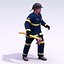 3d firefighter figure
