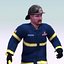 3d firefighter figure