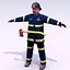 3d firefighter figure
