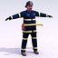 3d firefighter figure