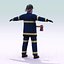 3d firefighter figure