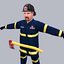 3d firefighter figure