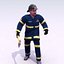 3d firefighter figure