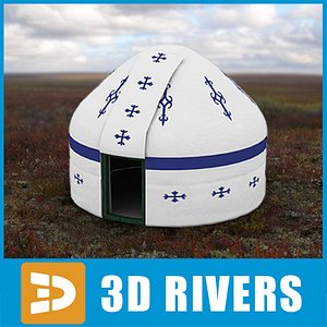 3d nomad tent home model