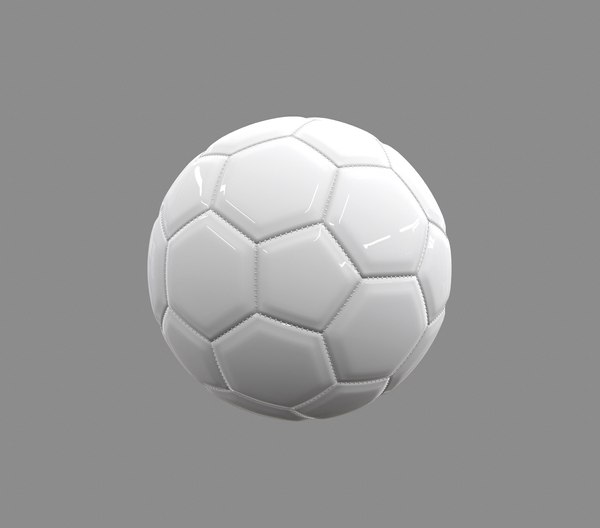 3D model white football stitching