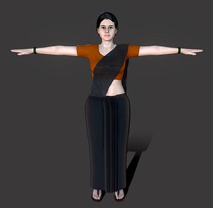 3D Indian Women ROHINI AX08OM Indian Female 3D model model