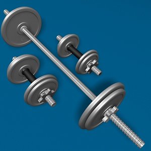 3d dumbbell exercise equipment model