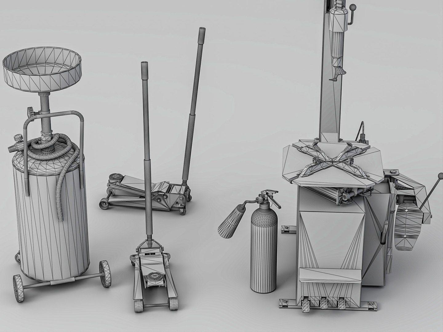Car Tire Changer and Hydraulic Jack Garage Tools Pack 3D model https://p.turbosquid.com/ts-thumb/X6/jslD0K/t3/wire_001/jpg/1781154824/1920x1080/fit_q87/6ef491359563547dce0992b6c5fe96c6f97ed10a/wire_001.jpg