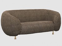 LUCIEN Sofa oblique ebony Kelly Wearstler
