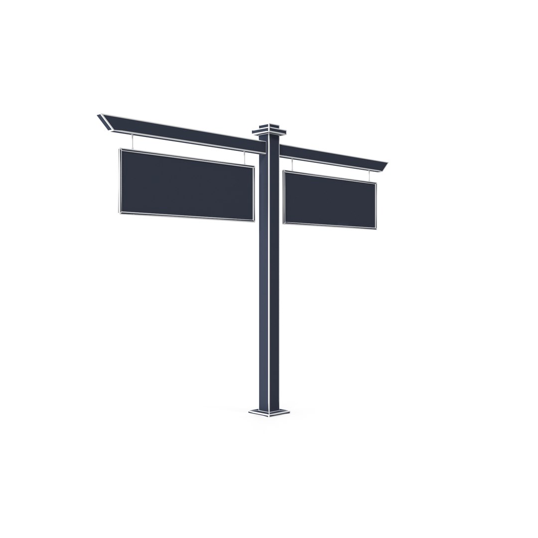 3D Directional Sign Model With Wooden Legs And Arms 3D Model ...