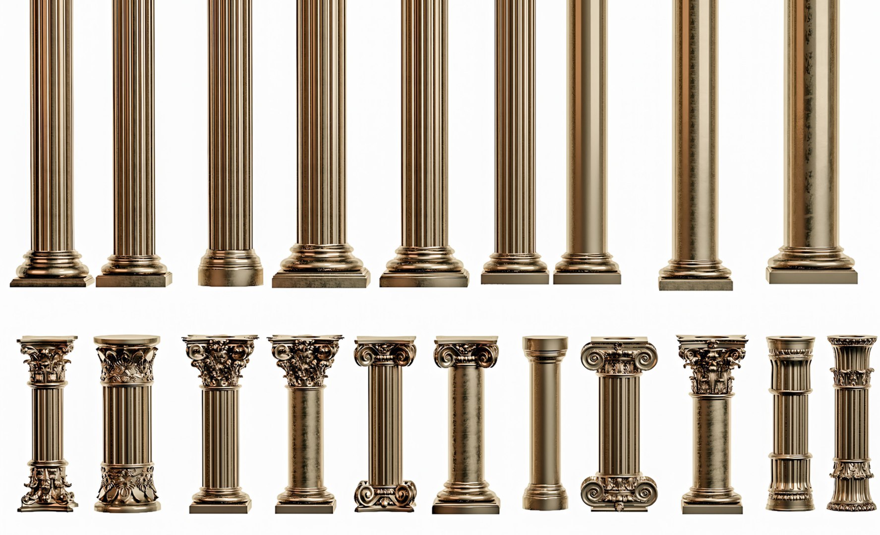 Column Pillar Plaster Molding Decoration 3D - TurboSquid 2462075