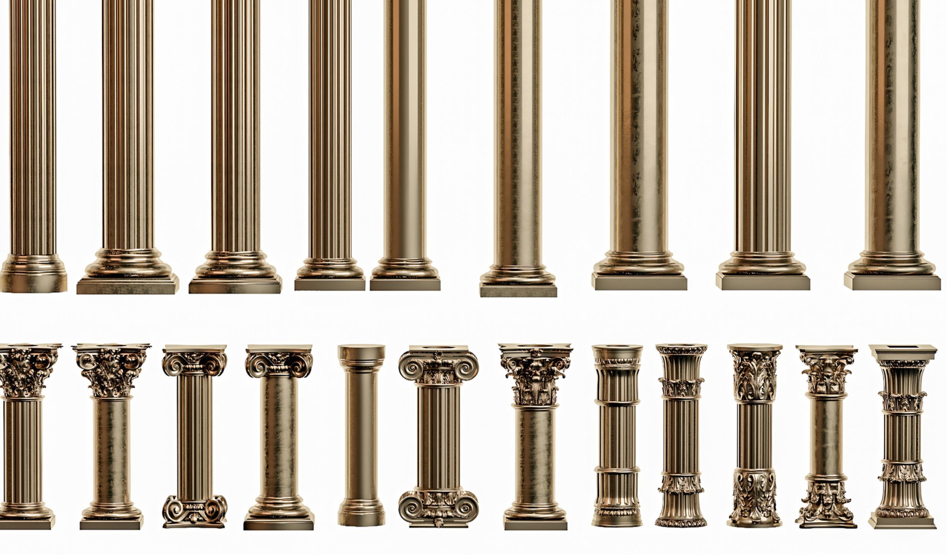 Column Pillar Plaster Molding Decoration 3D - TurboSquid 2462075