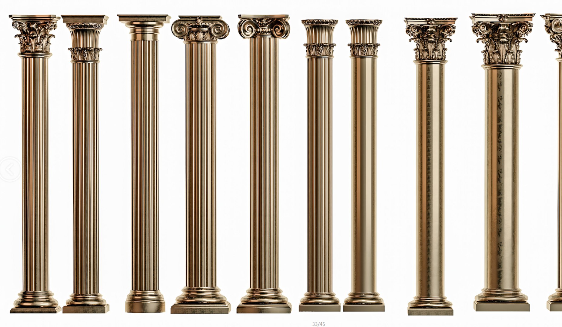 Column Pillar Plaster Molding Decoration 3D - TurboSquid 2462075