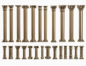 Column Pillar Plaster Molding Decoration 3D
