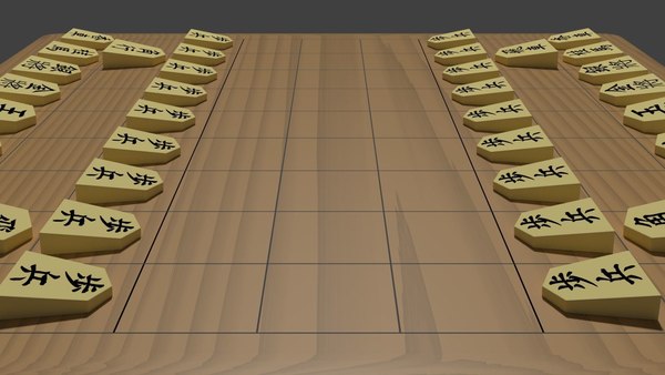 tabuleiro de Shogi tradicional Modelo 3D - TurboSquid 1507791