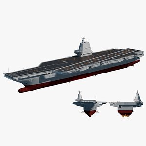 Chinese People Liberation Army Navy Type 003 Aircraft Carrier Fujian Ship 003 3D model