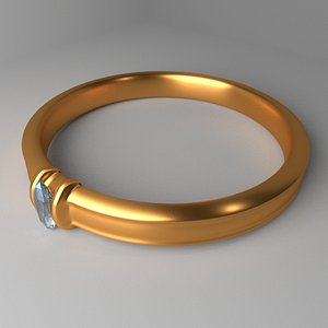 3D model gold ring 1